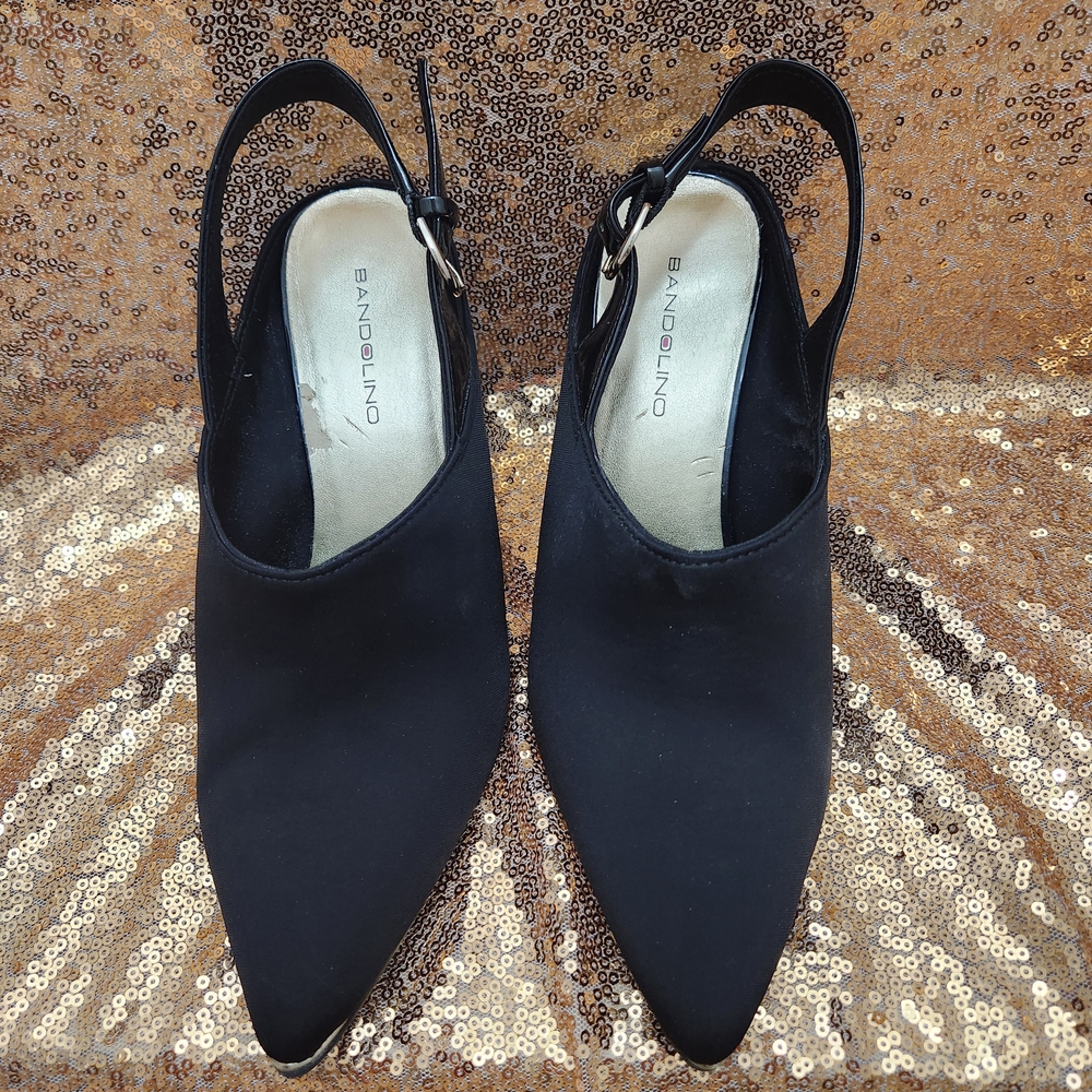 Bandolino Black Slingback Heels